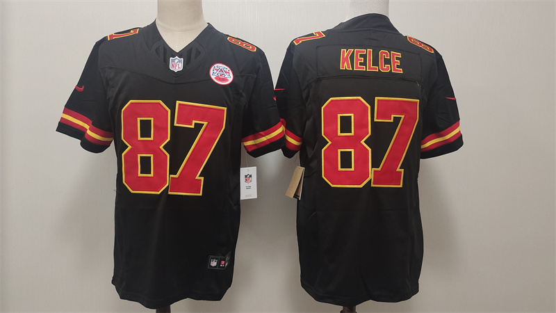 Men's Kansas City Chiefs #87 Travis Kelce Black F.U.S.E Vapor Untouchable Limited Stitched Football Jersey Men's Kansas City Chiefs #87 Travis Kelce Black F.U.S.E Vapor Untouchable Limited Stitched Football Jersey